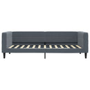 daybed med udtræk 100x200 cm velour mørkegrå