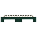 daybed med udtræk 100x200 cm velour mørkegrøn