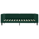 daybed med udtræk 100x200 cm velour mørkegrøn