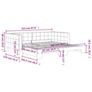 daybed med udtræk 100x200 cm velour lyserød