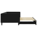 daybed med udtræk 100x200 cm velour sort
