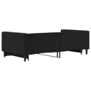 daybed med udtræk 100x200 cm velour sort