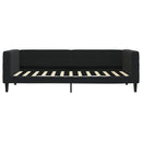 daybed med udtræk 100x200 cm velour sort
