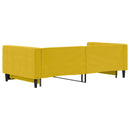 daybed med udtræk 100x200 cm velour gul