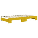 daybed med udtræk 100x200 cm velour gul