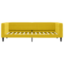 daybed med udtræk 100x200 cm velour gul