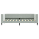 daybed med udtræk 90x190 cm velour lysegrå