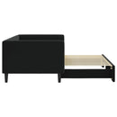 daybed med udtræk 90x190 cm velour sort