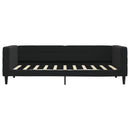 daybed med udtræk 90x190 cm velour sort