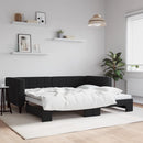daybed med udtræk 90x190 cm velour sort