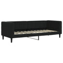 daybed med udtræk og madras 80x200 cm velour sort