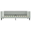 daybed med udtræk og skuffer 80x200 cm velour lysegrå