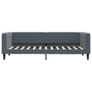 daybed med udtræk og skuffer 80x200 cm velour mørkegrå