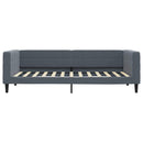 daybed med udtræk og skuffer 90x200 cm velour mørkegrå