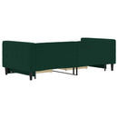 daybed med udtræk og skuffer 90x200 cm velour mørkegrøn
