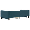 daybed med udtræk og skuffer 100x200 cm velour blå