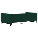 daybed med udtræk og skuffer 100x200 cm velour mørkegrøn