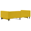 daybed med udtræk og skuffer 100x200 cm velour gul