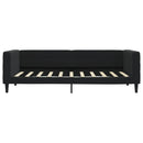 daybed med udtræk og skuffer 90x190 cm velour sort