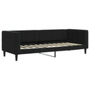 daybed med udtræk og skuffer 80x200 cm velour sort