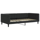 daybed med udtræk og skuffer 100x200 cm velour sort