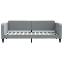 daybed med madras 80x200 cm stof lysegrå