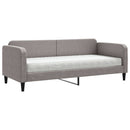 daybed med madras 80x200 cm stof gråbrun