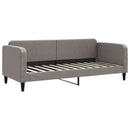 daybed med madras 80x200 cm stof gråbrun