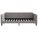 daybed med madras 80x200 cm stof gråbrun