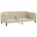 daybed med madras 80x200 cm stof cremefarvet