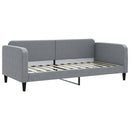 daybed med madras 90x200 cm stof lysegrå