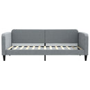 daybed med madras 90x200 cm stof lysegrå