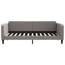 daybed med madras 90x200 cm stof gråbrun