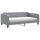 daybed med madras 100x200 cm stof lysegrå