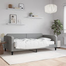 daybed med madras 100x200 cm stof lysegrå