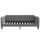 daybed med madras 100x200 cm stof mørkegrå