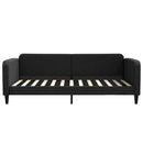 daybed med madras 100x200 cm stof sort