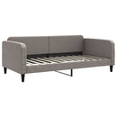 daybed med madras 100x200 cm stof gråbrun