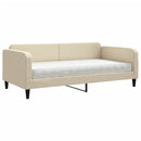 daybed med madras 100x200 cm stof cremefarvet