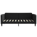 daybed med madras 90x190 cm stof sort