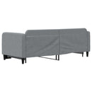 daybed med udtræk 80x200 cm stof lysegrå
