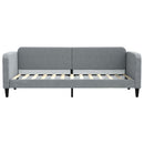 daybed med udtræk 80x200 cm stof lysegrå
