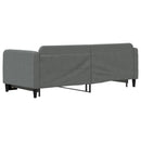 daybed med udtræk 80x200 cm stof mørkegrå