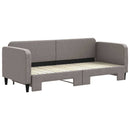 daybed med udtræk 80x200 cm stof gråbrun