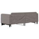 daybed med udtræk 80x200 cm stof gråbrun