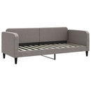 daybed med udtræk 80x200 cm stof gråbrun