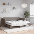daybed med udtræk 80x200 cm stof gråbrun