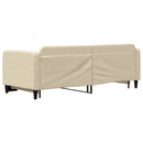 daybed med udtræk 80x200 cm stof cremefarvet
