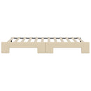 daybed med udtræk 80x200 cm stof cremefarvet
