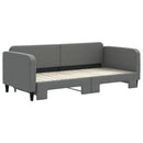 daybed med udtræk 90x200 cm stof mørkegrå
